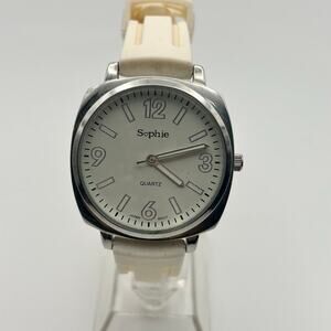 Sophie Silver Stainless Steel White Silicon 40mm Women’s Watch Working
